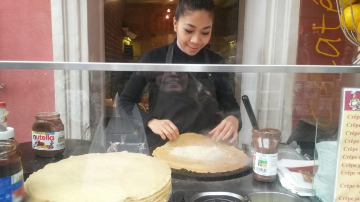 Crepes: uma das marcas registradas de Paris (créditos: Carolina Kelesoglu)