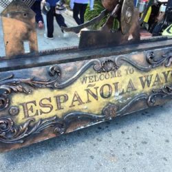 Placa na entrada da Española Way - Miami