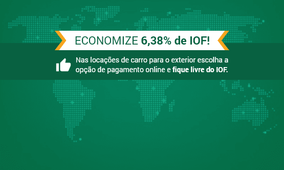 Economize 6,38% de IOF alugando seu carro na RentCars